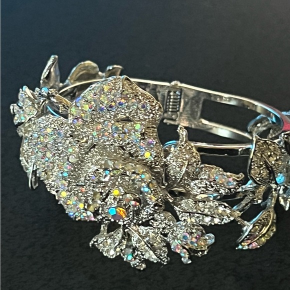 Jewelry - Vintage Gala or Bridal Bracelet with Rose Design